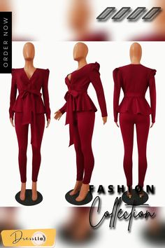 Women Lapel Work Offical Blazer+pencil Pants Two Pieces Set Solid Color Non-stretch Sets For Fall, Casual Fall Office Sets, Casual Office Sets For Fall, Non-stretch Sets For Workwear In Fall, Fitted Casual Sets For Fall, Spring Office Stretch Sets, Trendy Workwear Sets For Fall, Trendy Fall Workwear Sets, Casual Fall Party Sets