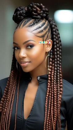 Long Hairstyles For African American Women, Yaki Braids Black Women, Ombre Braided Ponytail, Big Braids Hairstyles For Black Women, Ponytail Braid Hairstyles For Black Women, Braids For Formal Events, Braided Ponytail Hairstyles For Black Women, Bantu Knots With Braids, Fun Braids