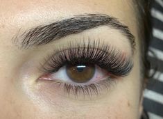 Full Set Hybrid Lashes, Hybrid Lash Extensions Natural Look, Hybrid Full Set Lashes, Eyelash Extensions Brown Eyes, Perfect Eyelash Extensions, Full Hybrid Lashes, Lash Extension Hybrid, Hybrid Wispy Eyelash Extensions Cat Eye, Full Lashes Extensions