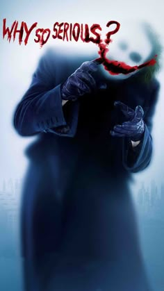 a man in a suit and hat with the words why so serious?