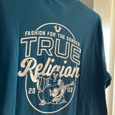 Brand New Never Worn True Religion, Shirt Color, Colorful Shirts, Color Blue, Tee Shirts, Mens Shirts, Man Shop, Brand New, T Shirt