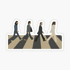 the beatles crossing the street sticker