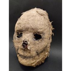 an old mask that has been made out of burlock