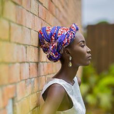 Gorgeous African Print headwrap for purchase online Beach Bandana As Headband, Summer Beach Bandana Bandeau, Summer Beach Bandeau Bandana, Fitted Headscarf For Beach In Summer, Fitted Headscarf For Summer Beach, Summer Festival Headwrap With Matching Headband, Summer Beach Turban, Adjustable Headwrap For Summer Beach, Multicolor Headband Bandana For Beach