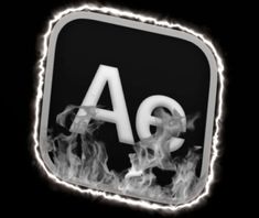 an app icon with flames coming out of it's center and the letter a on top