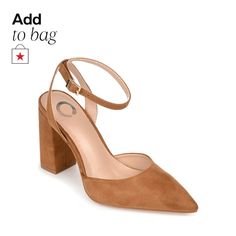 in stock Stitch Fix Work Outfits, Block Heel Pumps, Ankle Strap Block Heel, Heels Online, Block Heel Shoes, Sneaker Dress Shoes, Journee Collection, Strap Tops, Heel Pumps