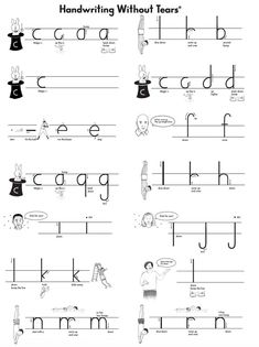 handwriting worksheet with letters and numbers for children to practice their handwriting skills on the letter