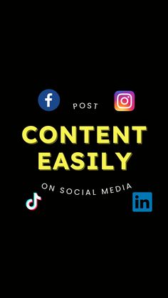 the words post content easily on social media