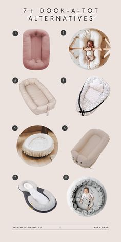 an info sheet with different types of furniture and accessories for babies to use in their home