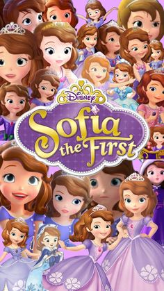 the disney princess movie poster for sofia the first, which features many different princesses