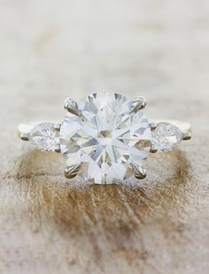 caption:Shown with 3ct round diamond & leaf prongs Round Cut Diamond Engagement Ring, Simple Wedding Bands, Peach Sapphire, Lab Diamond Engagement Ring, Love Of Your Life, Vintage Wedding Band, Round Cut Engagement Rings, Rose Gold Band, Eternity Wedding Band