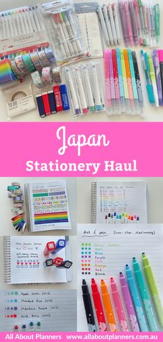 japan stationery haul with lots of pens and markers