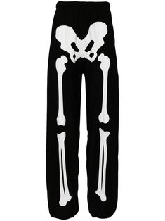 black/white cotton skeleton print elasticated waistband two side inset pockets elasticated ankles Skeleton Skirt, Skeleton Sweatpants, Skeleton Pants, Halloween Pants, Skeleton Clothes, Duo Halloween Costumes, The Soloist, City Shorts, Skeleton Print