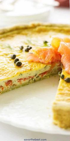 Our Smoked Salmon Quiche with a gluten-free crust has all the right flavors and is the perfect main attraction for any Sunday brunch or breakfast-for-dinner type of evening! We love the flavorful, smoked salmon, fresh dill and salty capers that are mixed into this creamy egg filling in a gluten-free crust.