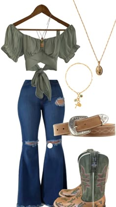 Cowboy Outfits For Women, Country Outfits Women, Southern Outfits, Latina Fashion Outfits