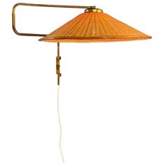 a lamp that is on top of a table