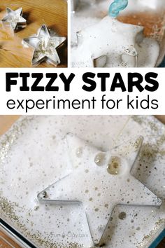 this is an easy science experiment for kids to learn how to make fizzy stars