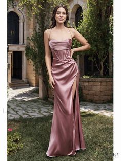 Lasaky - Alluring Ladies' Formal Wear with Underwire Boning and Side Zipper Formal Dress With Boning, Dusty Formal Dress, Summer Prom Dress, Formal Wear Women, Pink Cocktail, Pink Cocktail Dress, Elegant Party Dresses, Formal Evening Dress, Christmas Party Dress