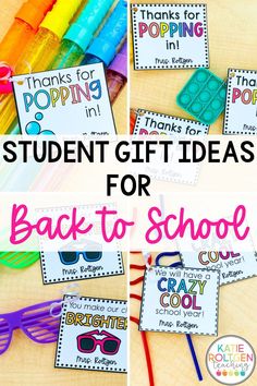 back to school student gift tags with the words back to school on them