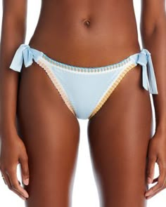 Platinum inspired by Solange Ferrarini Crochet Trim Side Tie Bikini Bottom Preppy Swimsuit, Suits For Summer, Summer Needs, Swimsuit Inspo, Spring Break Outfit, Summer Stuff, Fits Clothes, Cruise Outfits, Cute Bathing Suits