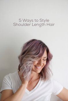 5 Ways to Wear Shoulder Length Hair - Cute Girls Hairstyles Morning Hair Routine, Morning Hair, Medium Length Hairstyles, Short Hair Black, Shoulder Hair, Air Dry Hair, Medium Long Hair, Shoulder Length Hair Cuts