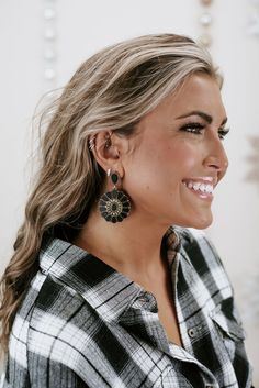 The piece to elevate any look! We love the intricate details on our Western Teardrop Earring! Black western Everyday Chic, Leather Pieces, Trend Forecasting, Teardrop Earrings, Intricate Details, Colour Tone, Faux Leather, Street Wear, Drop Earrings