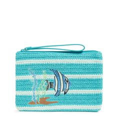 Take this slim straw wristlet along on your next beach vacation. It's the perfect accessory for your favorite vacay outfit. Outlet Exclusive Straw with embroidered accents Interior features a zip pocket Zip closure. Dimensions: 10. 0" w x 7. 0" h Handle/Strap Wrist strap drop 7. 0" Trim Material : Faux Leather Vera Bradley Outlet Women's Straw Wristlet in Antilles Treasure Blue Pouch Clutch For Beach, Summer Beach Pouch Clutch, Summer Woven Clutch For Beach, Summer Woven Beach Clutch, Summer Beach Woven Clutch, Blue Rectangular Clutch For Vacation, Spring Beach Pouch Clutch, Rectangular Beach Clutch For Spring, Spring Beach Rectangular Clutch