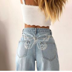 KOSMUI on Storenvy Denim High Waisted Jeans, 90s Clothing, Aesthetic 90s, Luxurious Fashion, Pants Y2k, Trendy Jeans, Y2k Aesthetic Outfits, Harajuku Streetwear, Jeans Y2k