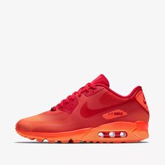 Brand New, Never Worn. Box Was Damaged In The Move, But Didn’t Affect The Shoes. Shoes Are In Pristine Condition. Shoes Nike Air, Nike Air Max 90, Shoes Nike, Shoes Shoes, Orange Red, Womens Shoes Sneakers, Air Max, Nike Air Max, Nike Shoes