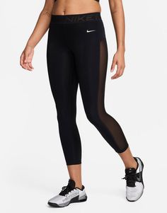 Pants & Leggings by Nike Training Stretch in style High rise Elasticized waistband Mesh inserts bodycon fit Nike Compression Leggings With Go-dry, Nike Compressive Go-dry Leggings, Nike Sports Leggings With 4-way Stretch, Nike Moisture-wicking Stretch Leggings, Nike Training Leggings With 4-way Stretch, Nike Pro Women, Leggings Nike, Mesh Leggings, Nike Training