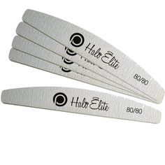 Halo Elite Zebra Moon Nail Foam Files - 80/80 Grit      A high quality nail file created from top of the range paper.   The half moon shape helps you work on narrow cuticle areas.   The straight edge of the nail file is suitable for working on the side wall & the extension edge refinement.   The Halo Elite Nail files last longer then a normal nail file.   Available in a range of different grits - 80/80, 100/180 and 240/240 in Black and Zebra.   Available as a single nail file, or a pack of f Halo Elite, Pure Nails, Gel Nail Polish Brands, Elite Nails, Eyelash Salon, Semi Permanent Hair Dye, Red Carpet Manicure, Edge Nails, Moon Nails