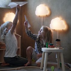 UPPLYST Cloud White LED Wall Lamp - Popular & Stylish - IKEA Ikea Kids Wall Light, Cloud Lights In Nursery, Ikea Cloud Lamp, Toddler Wall Lamp, Moon Themed Nursery Night Lights, Cloud Lamp, Cute Night Lights, Play Corner, Kura Bed