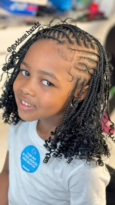 Girl Hairstyles Kids Black Little Natural Hair, Kids Summer Braided Hairstyles, Cute Hairstyles For Seven Year Olds, Little Black Girls Natural Hair Braids, Twists Hairstyles For Kids, Kids Styles Hair Black Braids, Birthday Hairstyles For Black Kids, Toddler Hairstyles Girl Black Braids, Braided Kids Hairstyles Black