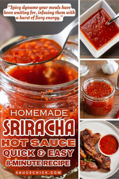 SRIRACHA HOT SAUCE RECIPE Mild Hot Sauce Recipe, Homemade Dry Mixes, Homemade Hot Sauce, Dry Mixes, Homemade Sauce Recipes, Hot Sauce Recipes, Sriracha Sauce, Homemade Sauce