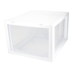 The Sterilite 27-Quart 8-pack modular stacking plastic storage drawer container caters to various storage needs and can make a smart choice for effective organization. The transparent storage drawers can be stacked to suit your needs and space confinements. Combine these plastic storage bins to create a custom storage solution. Clear drawers and side panels help you identify the contents without opening the box. This container can store small-medium-sized items such as sweaters, linens, pantry i Bin Drawer, Clear Drawers, Stacking Storage, Plastic Storage Drawers, Home Closet, Closet Drawers, Transparent Storage, Plastic Storage Bins, Modular Storage