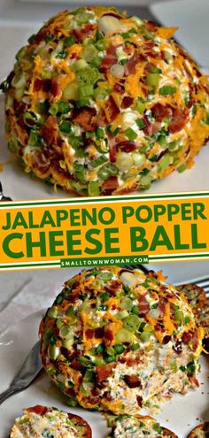 japanese popper cheese ball recipe on a plate with crackers