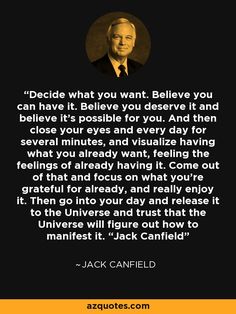 jack canfield quote about believing