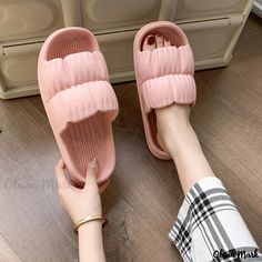 Olivia Mark - Anti-Odor Slip-Resistant Bathroom Slippers with Soft and Cool Design Bathroom Slippers, Flats Shoes Comfortable, Stylish Couple, Comfortable Flats, Eva Sole, Cool Design, Penny Loafers, Olivia Mark, Sneakers Fashion