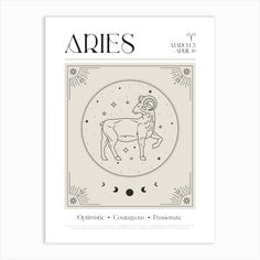 the front cover of aris magazine featuring an image of a goat in a circle