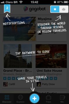 an iphone screen with the texting options highlighted in blue and white, including travel destinations