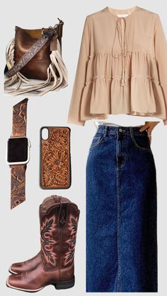 Apostolic Country Outfits, Western Modest Outfits Women, Modest Cowgirl Outfits, Modest Western Outfits, Vestidos Country, Church Ootd, Aesthetic Dressing, Modest Christian Clothing, Western Chic Fashion