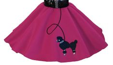 "50's style full circle felt skirt with an iron on poodle applique and sewn on rick rack leash. It has a 1.5\"\" black elastic waistband. **SKIRT ONLY - Belt not included** 2T - Waist (18\"-21\") Length (13\") 3T - Waist (19\"-22\") Length (14.5\") 4T- Waist (20\"-23\") Length (16\") QUESTIONS or SPECIAL REQUESTS? Please message me...thank you!" Poodle Applique, Poodle Skirt Outfit, Felt Skirt, Elastic Waistband Skirt, Girls Costumes, Poodle Skirt, Fifties Fashion, 50's Style