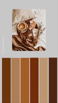 the color palette is brown and has coffee in it