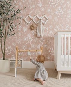 Transform your space with our Self-adhesive Pink, Beige and Tan Subtle Floral Pattern wallpaper. The high-quality self-adhesive feature allows for easy installation, while the beautiful pink, beige, and tan floral pattern adds a subtle yet elegant touch to any room. Upgrade your décor with this durable and stylish wallpaper. Sophia Wallpaper by Pace Made Made with Self-adhesive Material Multiple Apply and Remove Color: Pink, Beige and Tan Perfect for Bedroom walls to kitchen backsplashes. We always recommend purchasing a sample prior to placing a full order! This ensures you love the color, scale, and print. For the most accurate color reference, please refer to the individual square picture of the pattern, not the mock up or the lifestyle picture. Keep in mind the digital file and the phy Sophia Wallpaper, Toddler Comforter, Floral Pattern Wallpaper, Girl Nursery Room, Kitchen Backsplashes, Nursery Room Inspiration, Bedroom Walls, Color Scale, Project Nursery