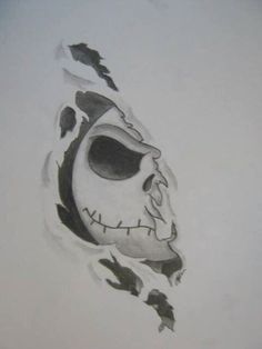 a drawing of a skull with flames coming out of it's mouth and eyes