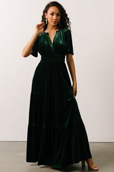 Artemis Velvet Maxi Dress | Emerald Velvet Dress Short, Vintage Velvet Dress, Velvet Bridesmaid Dresses, Green Velvet Dress, Embellished Maxi Dress, Baltic Born, Modest Bridesmaid Dresses, Velvet Maxi Dress, Velvet Maxi