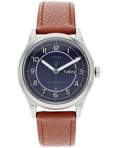 Timex 39 mm Waterbury Traditional Day-Date Stainless Steel Case | Zappos.com Traditional Day, Jaeger Watch, Stainless Steel Case, A Smile, Leather Watch, Stainless Steel, Free Shipping, Furniture