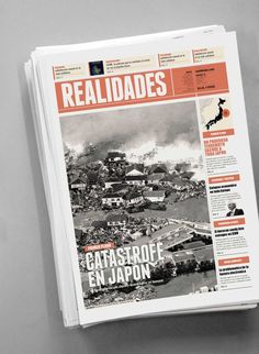 the front page of a magazine with an image of a town