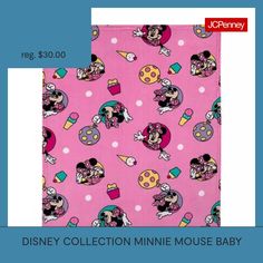 The disney minnie mouse let's party toddler blanket is made of super soft plush fabrics. Measures 40" x 50" and is the perfect size for naptime, nighttime or just cuddling. Features a fun pattern of minnie mouse ready for a party with colorful balloons, ice-cream cones, and cupcakes. Comes in bright colors of pink, lavender, aqua and yellow. Makes a great toddler gift! Coordinates with the disney minnie mouse let's party toddler bedding and accessories.Character: Minnie MouseRecommended Ages: 0… Minnie Mouse Baby, Toddler Bedding, Colorful Balloons, Toddler Gift, Baby Minnie Mouse, Toddler Blanket, Colourful Balloons, Pink Lavender, Ice Cream Cone