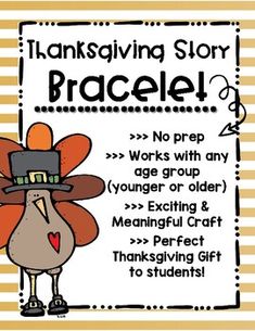 a thanksgiving story for the students to practice their writing and crafting skills, including